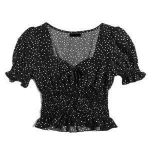 SHEIN POLKA DOT BLOUSE (black and white) size 6 (size medium)
